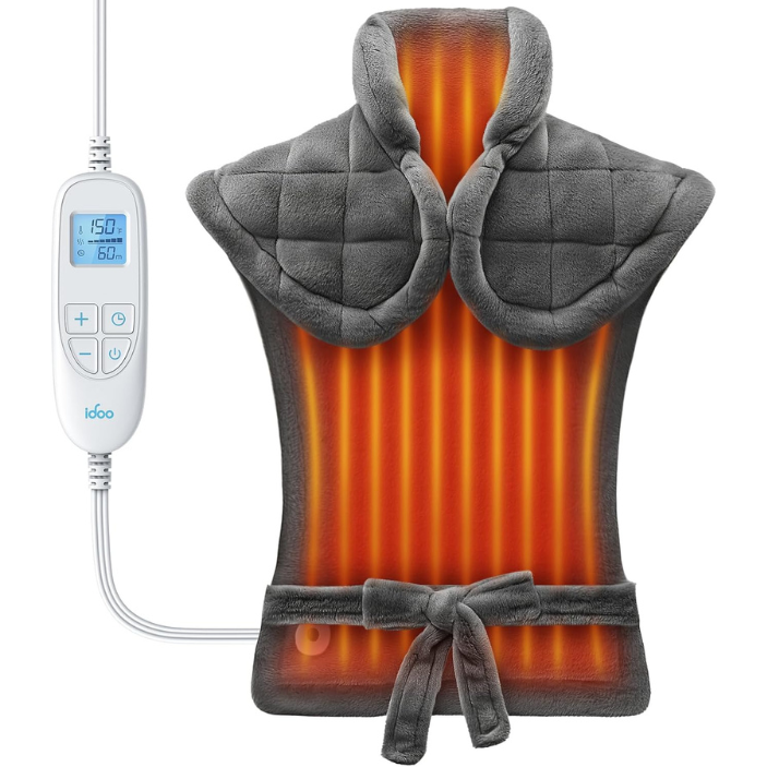 Weighted Heating Pad for Upper Body Relief 24"x33" - 65% OFF Best Seller by idoo