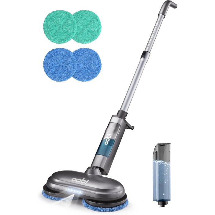LED Electric Mop with Sprayer Black - 65% OFF Best Seller BFD CA sale by idoo