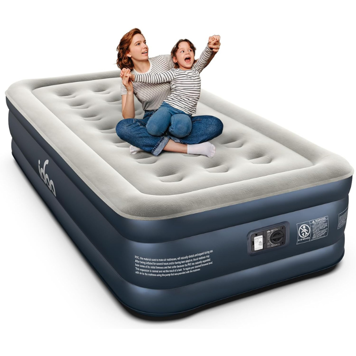 18" Air Mattress with Four Chamber Structure Navy Twin - 65% OFF Air Bed Best Seller king by idoo