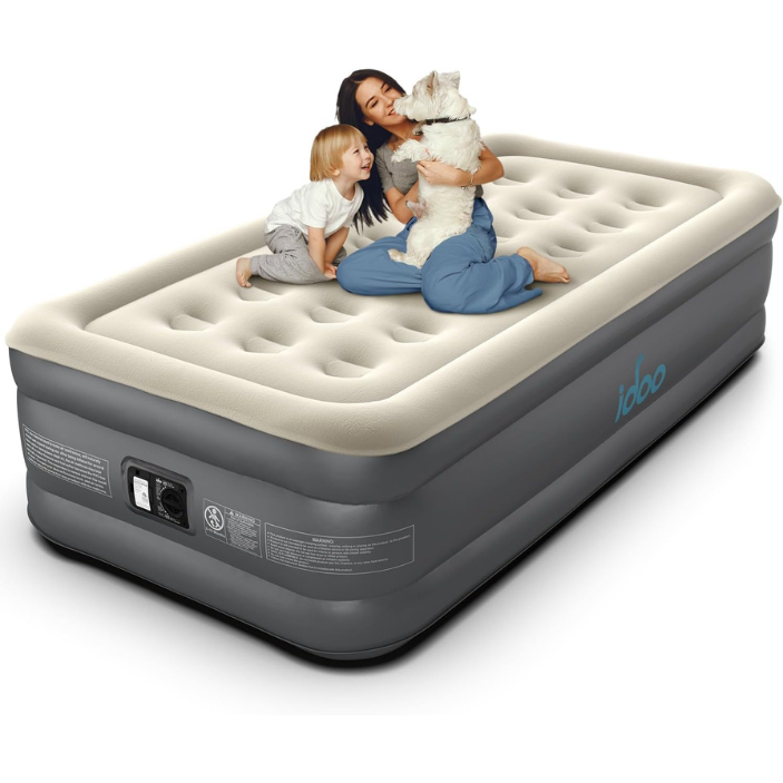 18" Air Mattress with Four Chamber Structure Grey Twin - 65% OFF Air Bed Best Seller king by idoo