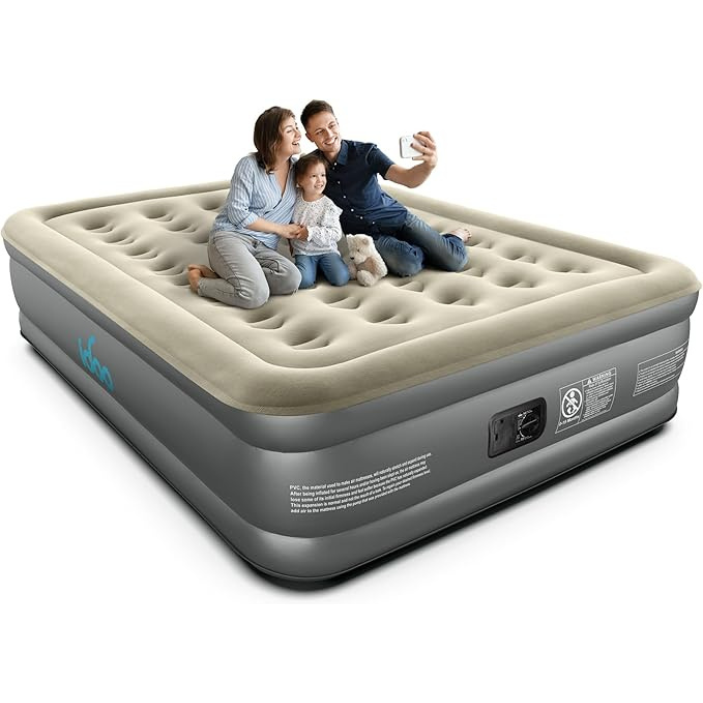 18" Air Mattress with Four Chamber Structure Grey Queen - 65% OFF Air Bed Best Seller king by idoo