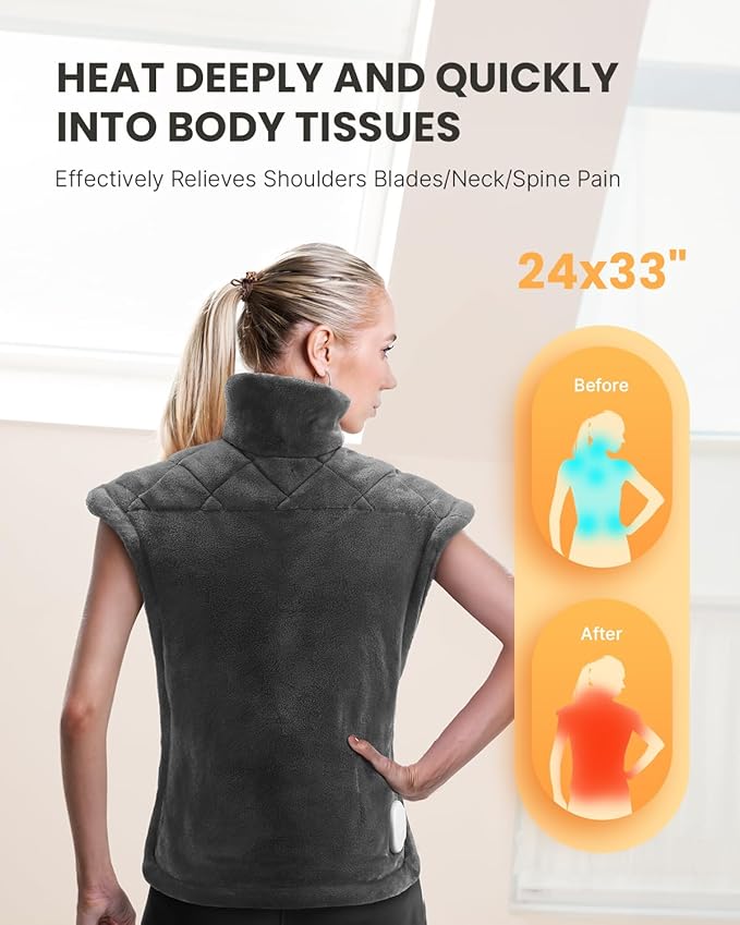 Weighted Heating Pad for Upper Body Relief - 65% OFF Best Seller by idoo
