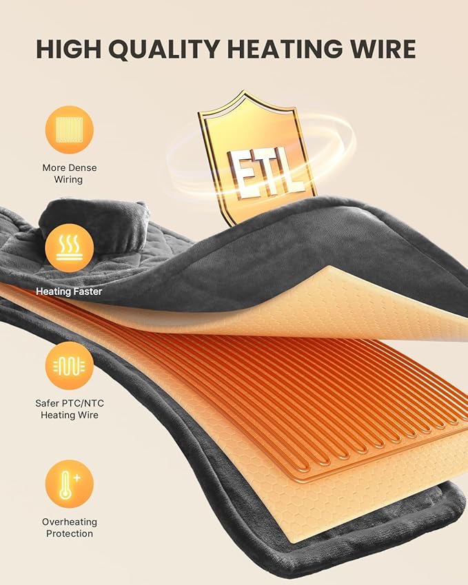 Weighted Heating Pad for Upper Body Relief - 65% OFF Best Seller by idoo