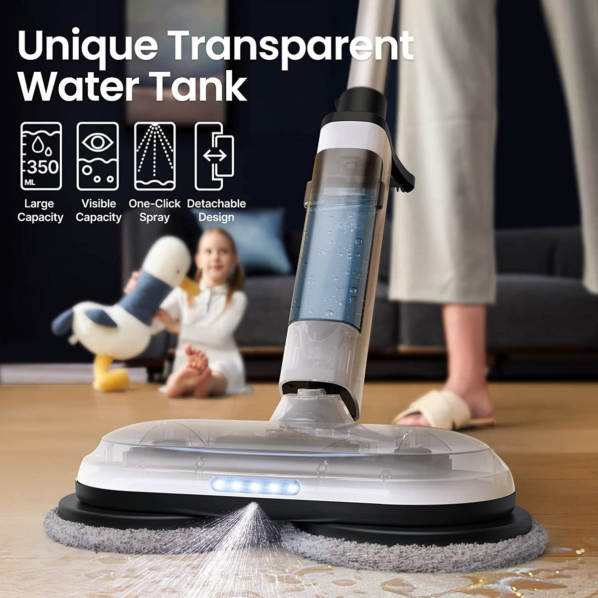 LED Electric Mop with Sprayer - 65% OFF Best Seller BFD CA sale by idoo